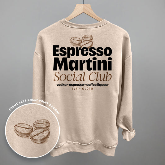 Espresso Martini Social Club graphic top in Sandstone