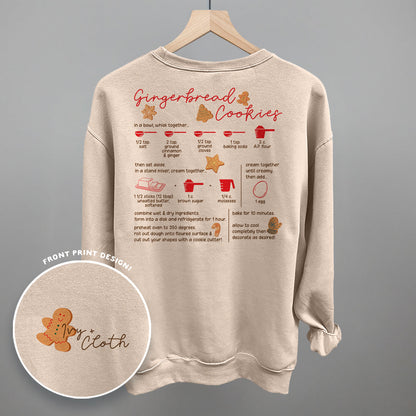 Gingerbread Cookie Recipe (Back Print) Funny Sweatshirt in Sandstone – Ivy + Cloth