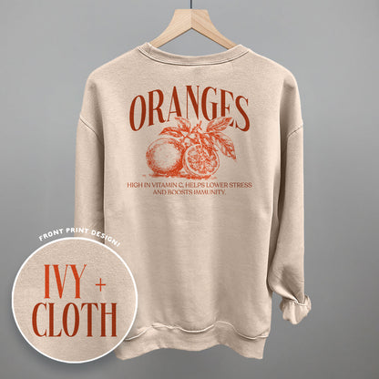 Orange Wellness (Back Print) Funny Sweatshirt in Sandstone – Ivy + Cloth
