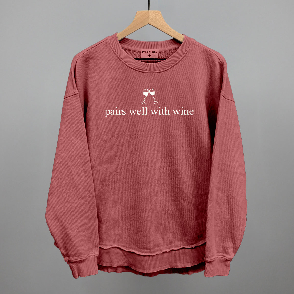 Pairs Well With Wine Funny Oversized Terry Poncho in Marsala – Ivy + Cloth