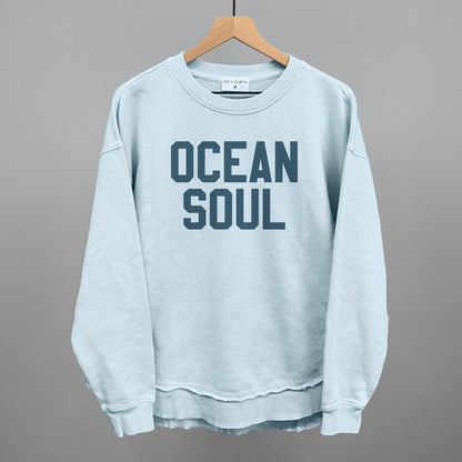 Ocean Soul Beach graphic top in Nantucket Breeze