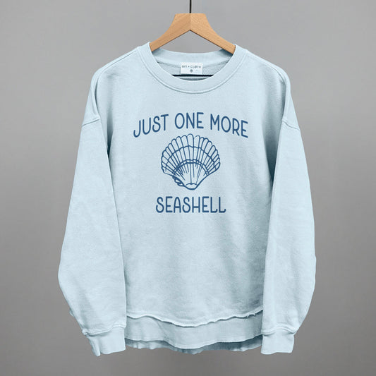 Just One More Seashell Beach graphic top in Nantucket Breeze