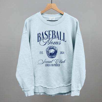 Baseball Moms Social Club graphic top in Nantucket Breeze