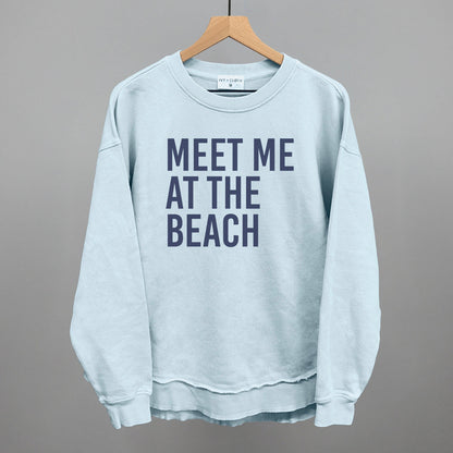 Meet Me At The Beach graphic top in Nantucket Breeze