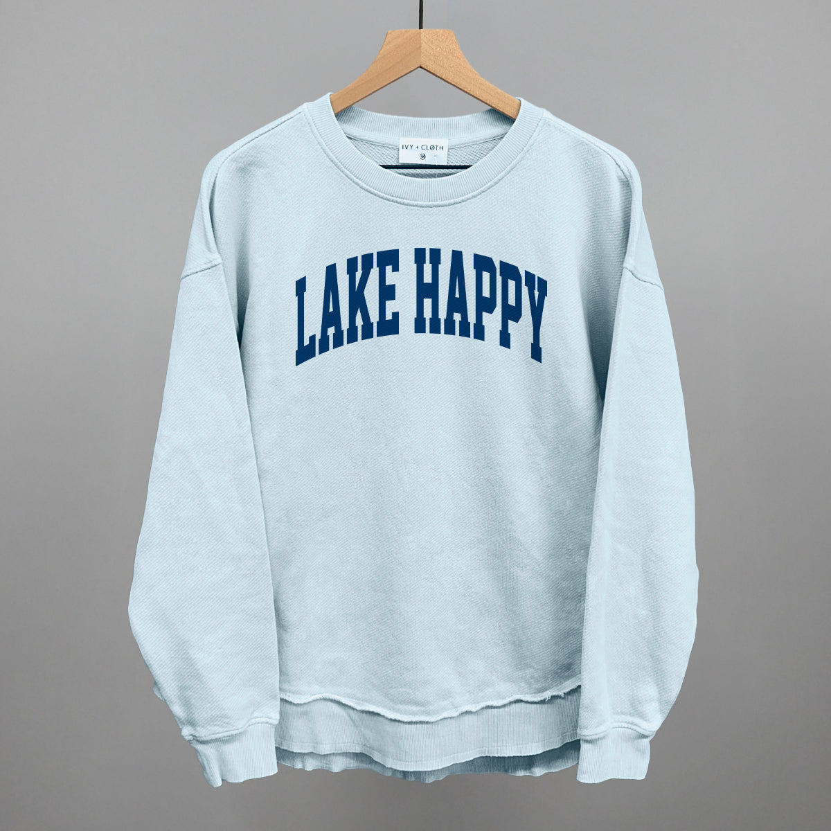 Lake Happy graphic top in Nantucket Breeze