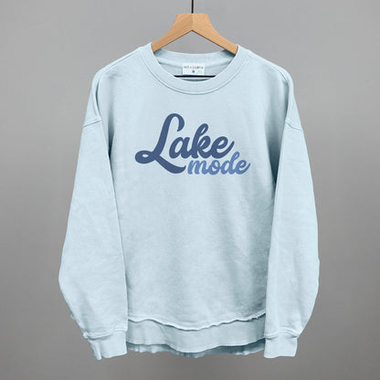 Lake Mode Script Funny Oversized Terry Poncho in Nantucket Breeze – Ivy + Cloth