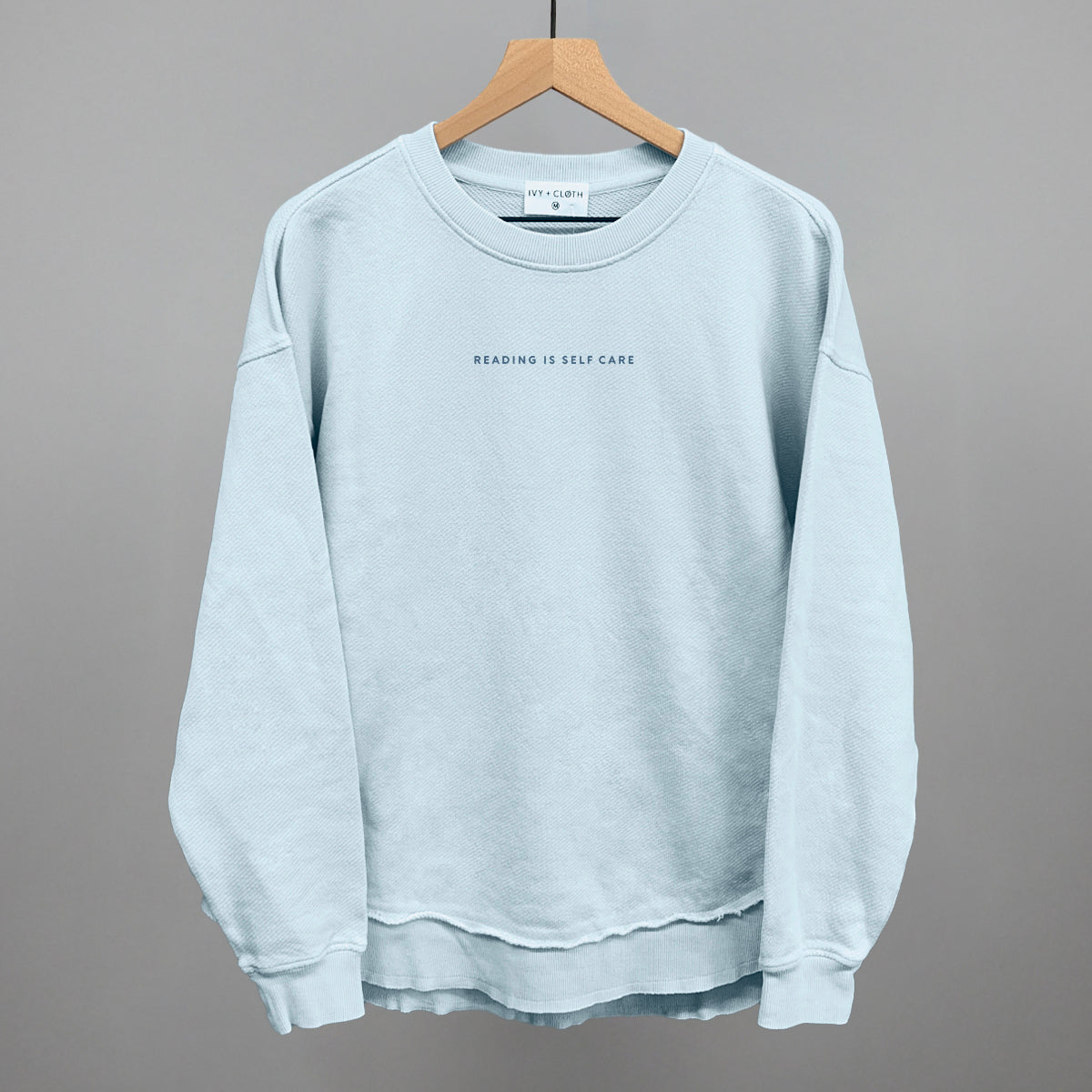 Reading Is Self Care Book Lover graphic top in Nantucket Breeze
