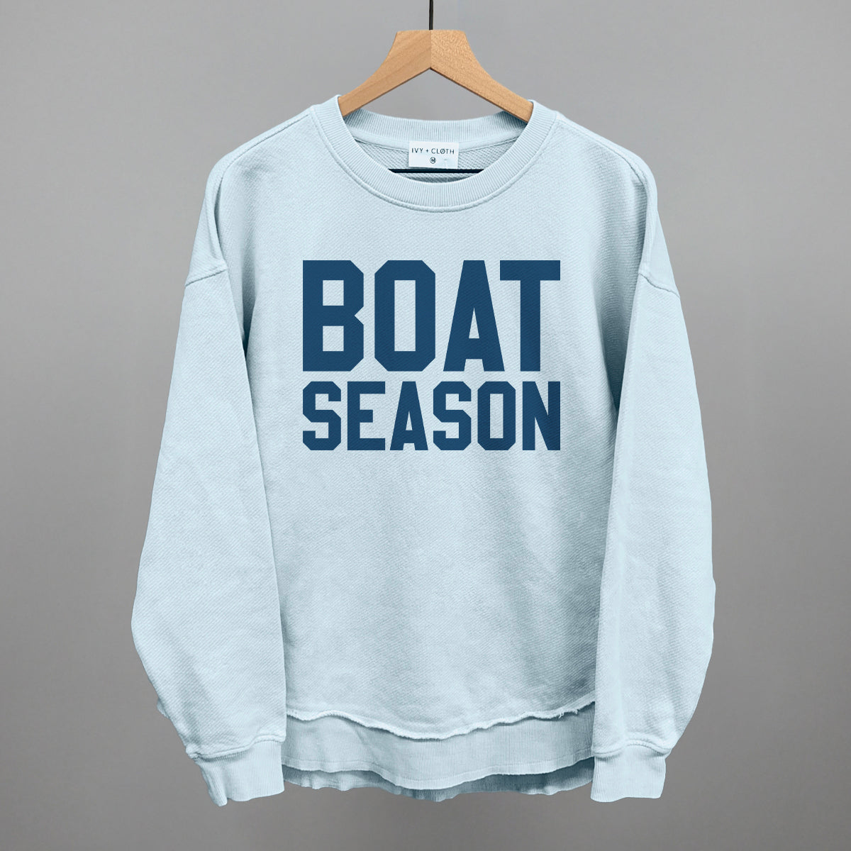 Boat Season Funny Oversized Terry Poncho in Nantucket Breeze – Ivy + Cloth
