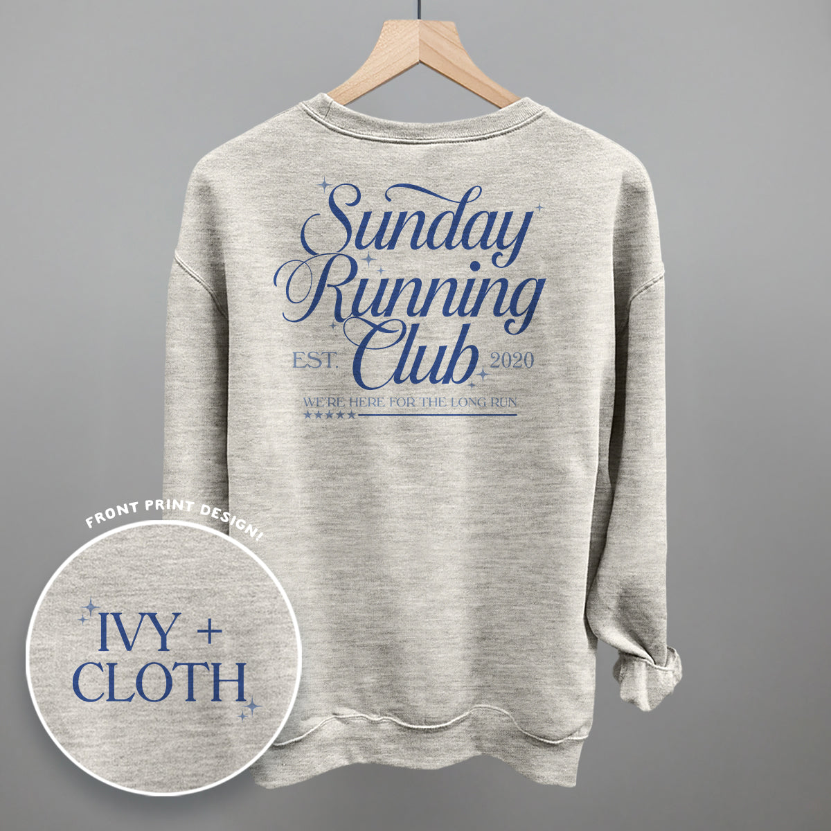 Sunday Running Club graphic top in Oatmeal