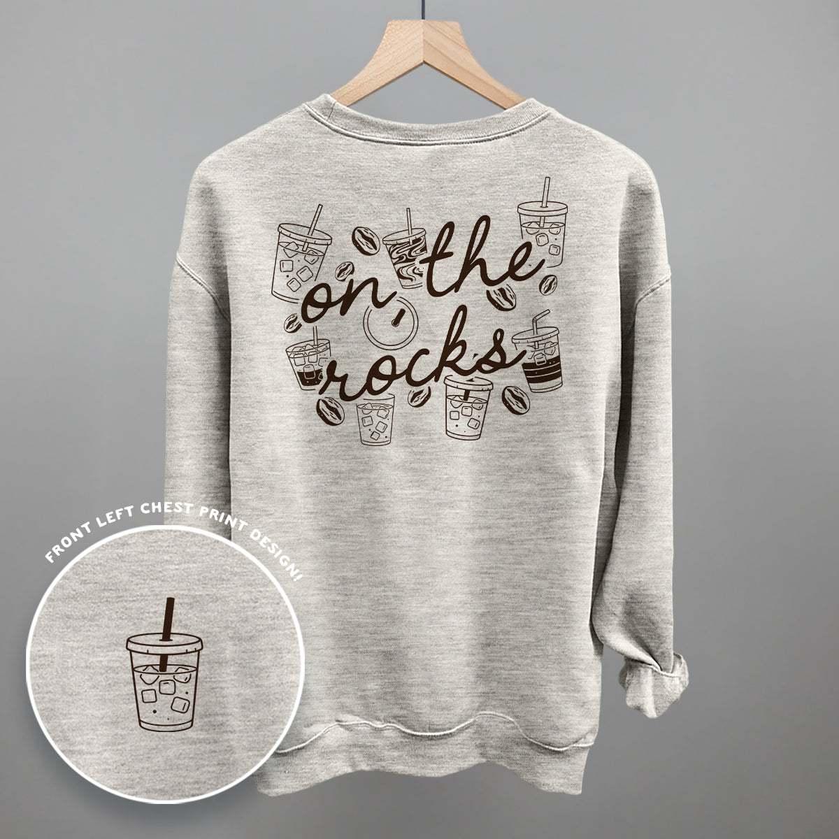 The Rocks Iced Coffee Lover graphic top in Oatmeal