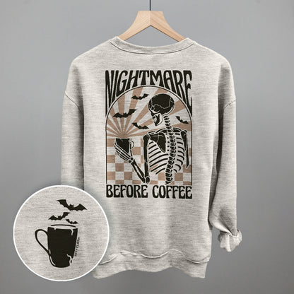 Nightmare Before Coffee (Back Print) Funny Sweatshirt in Oatmeal – Ivy + Cloth