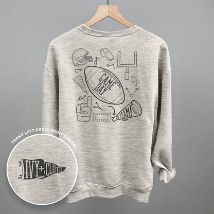 Game Day Football graphic top in Oatmeal
