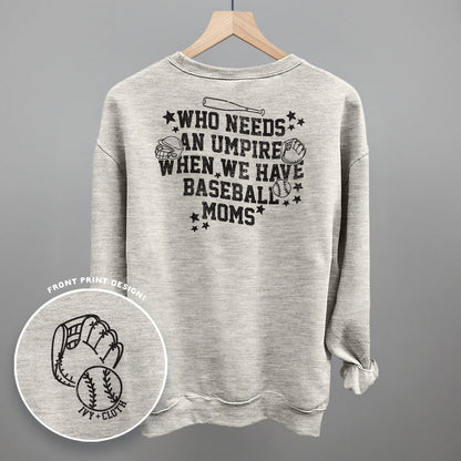 Baseball Moms graphic top in Oatmeal