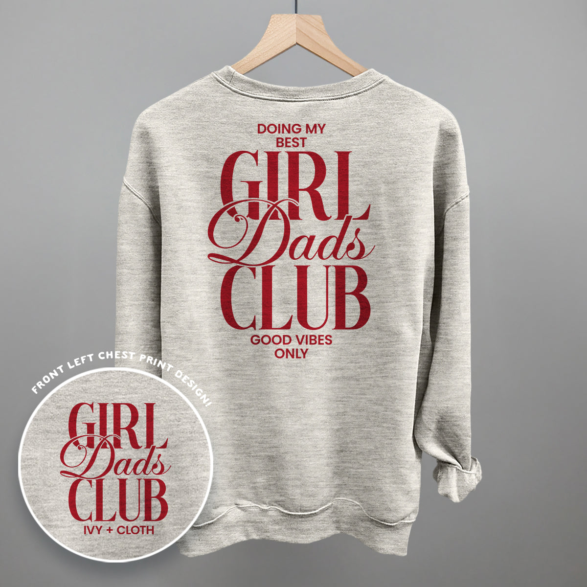 Girl Dads Club graphic top in Oatmeal