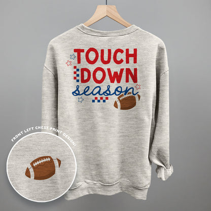 Touchdown Season Red And Blue (Back Print) Funny Sweatshirt in Oatmeal – Ivy + Cloth