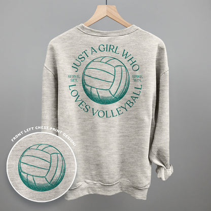 Just A Girl Who Loves Volleyball (Back Print) Funny Sweatshirt in Oatmeal – Ivy + Cloth