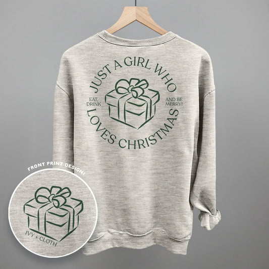Just A Girl Who Loves Christmas (Back Print) Funny Sweatshirt in Oatmeal – Ivy + Cloth