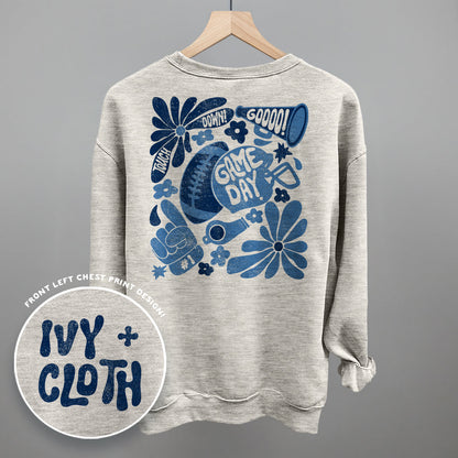 Floral Game Day Football graphic top in Oatmeal