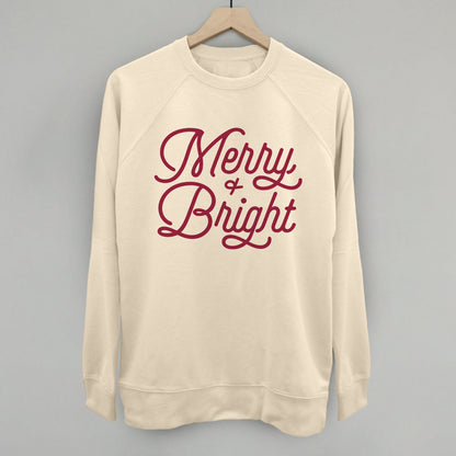 Merry And Bright (Monoline Script) Funny Oversized Terry Poncho – Ivy + Cloth