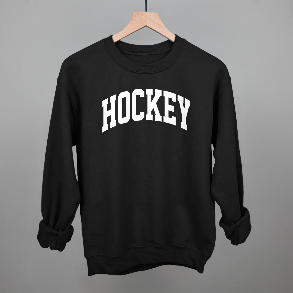 Hockey Arch (White) Funny Sweatshirt in Black – Ivy + Cloth