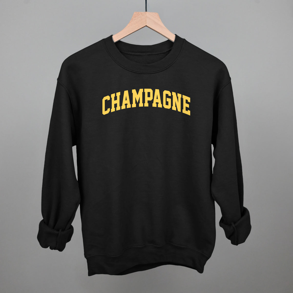 Champagne Arch Funny Sweatshirt in Black – Ivy + Cloth