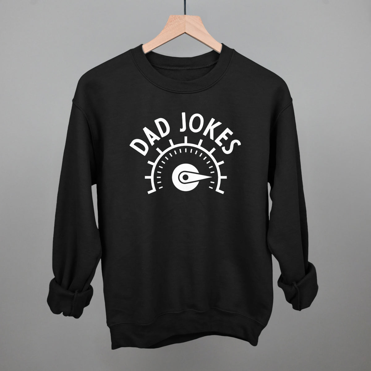 Dad Jokes Meter Funny Sweatshirt in Black – Ivy + Cloth