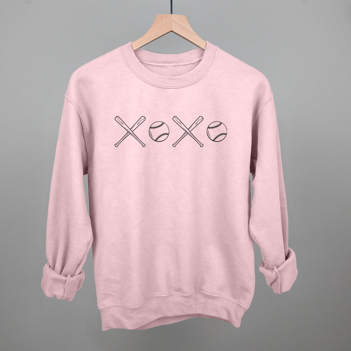 XOXO (Baseball) Funny Sweatshirt in Light Pink – Ivy + Cloth