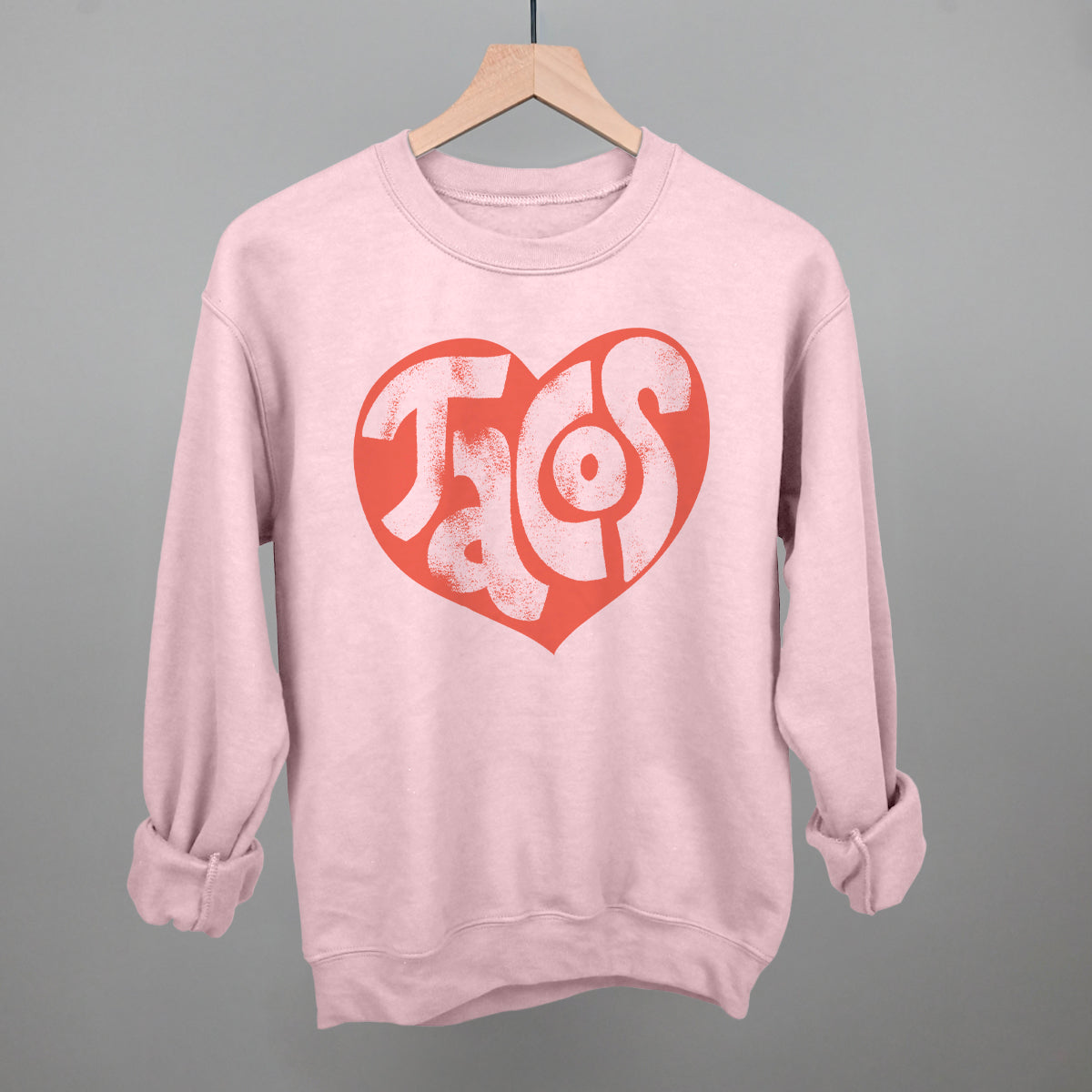 Tacos Heart Funny Sweatshirt in Light Pink – Ivy + Cloth