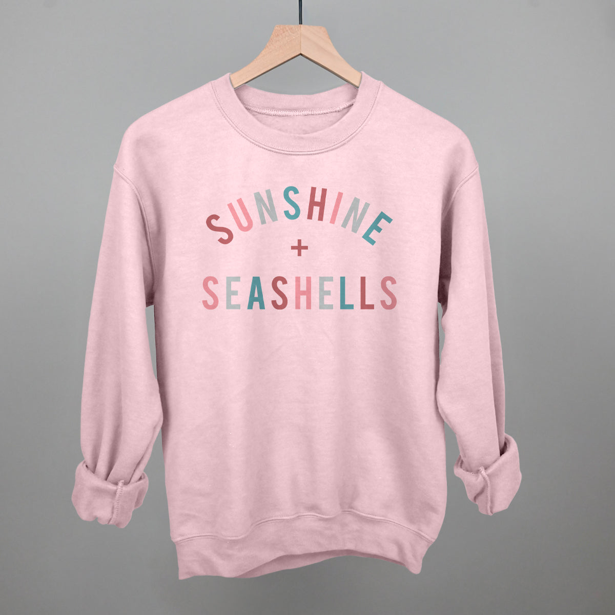 Sunshine + Seashells Funny Sweatshirt in Light Pink – Ivy + Cloth