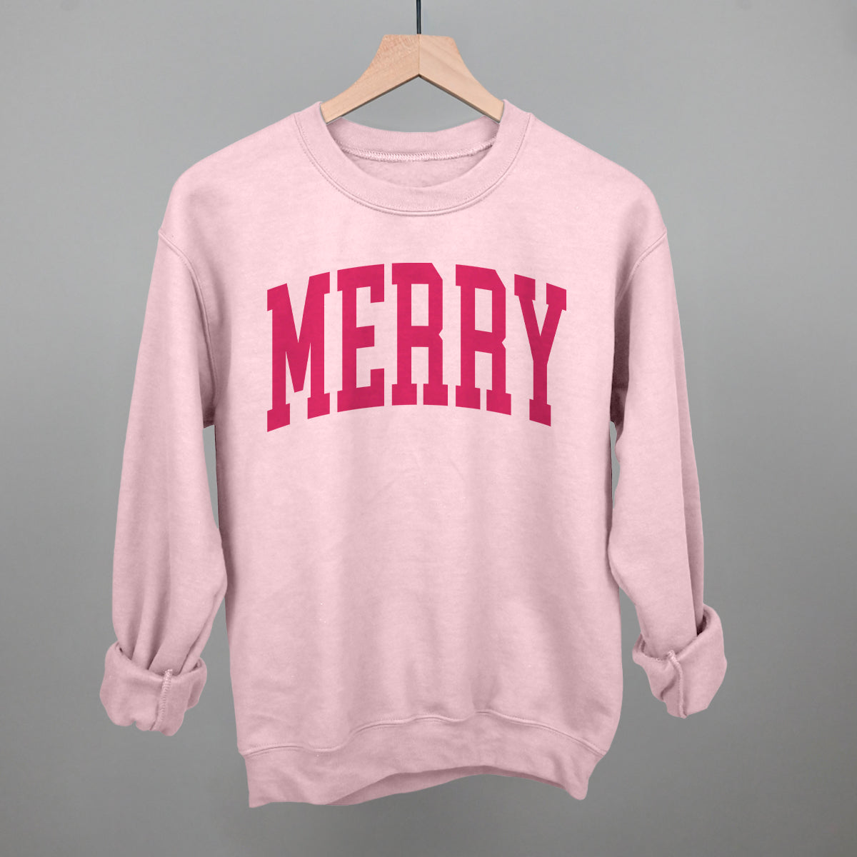 Merry Arch Funny Sweatshirt in Light Pink – Ivy + Cloth