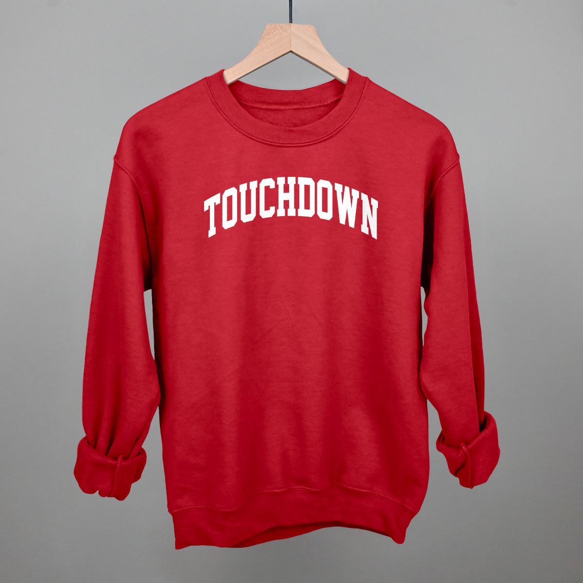 Touchdown Arch Funny Sweatshirt in Red – Ivy + Cloth
