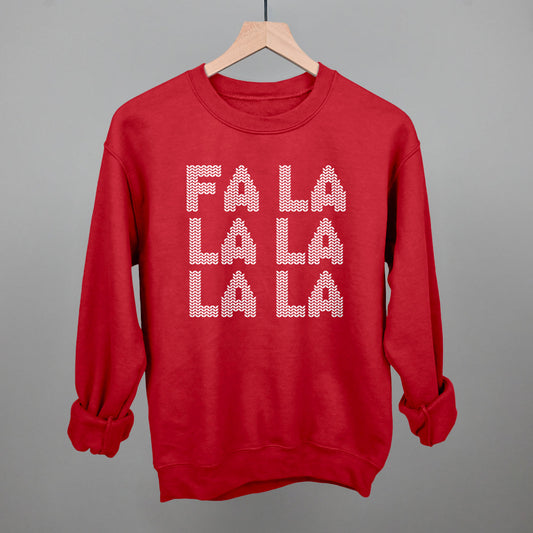 Fa La La Sweater Font Funny Sweatshirt in Red – Ivy + Cloth