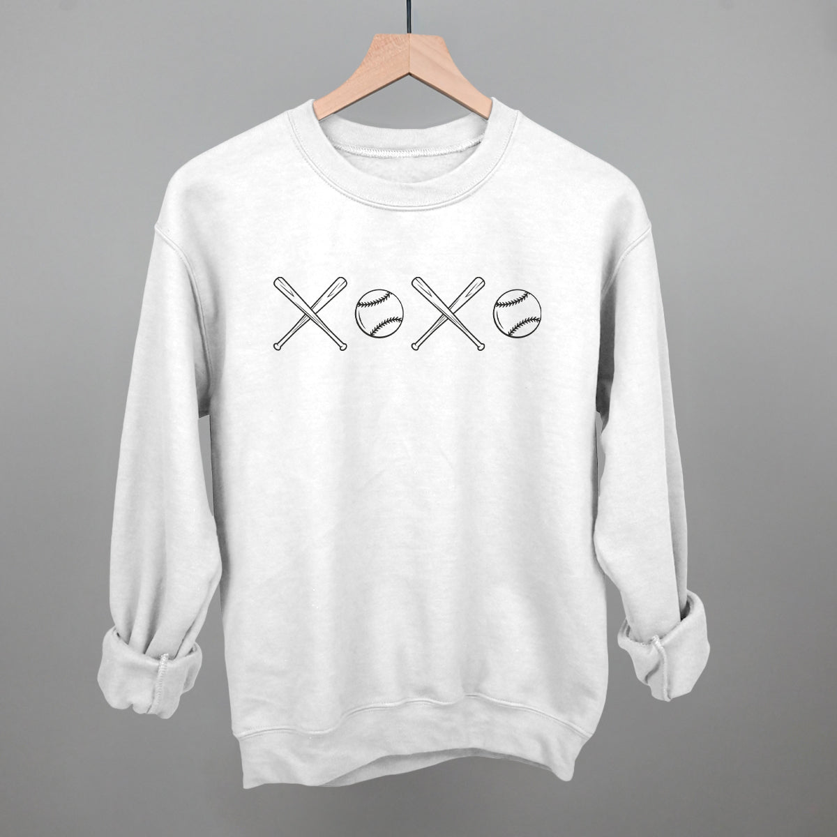 XOXO (Baseball) Funny Sweatshirt in White – Ivy + Cloth