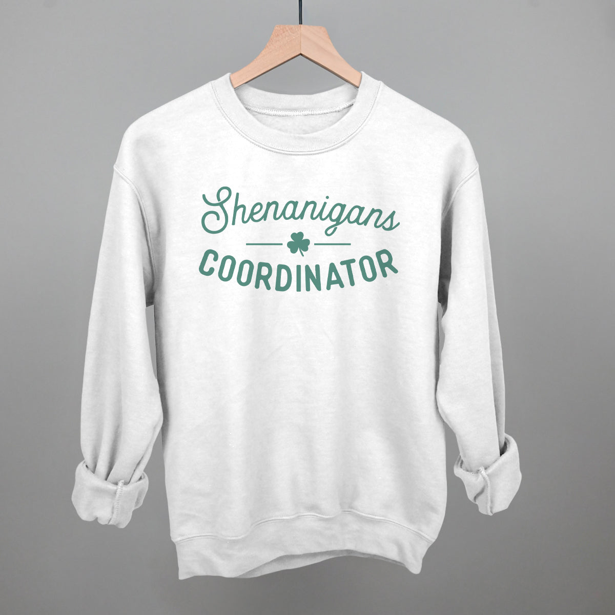 Shenanigans Coordinator Funny Sweatshirt in White – Ivy + Cloth