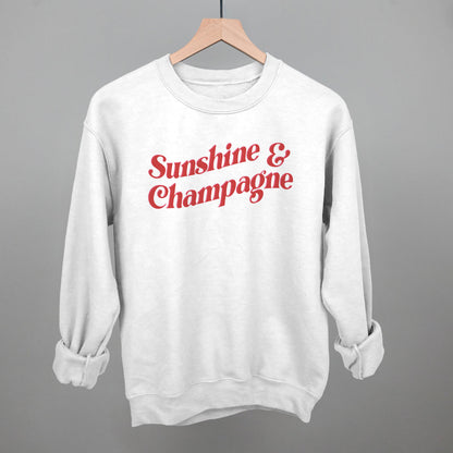Sunshine And Champagne Funny Sweatshirt in White – Ivy + Cloth