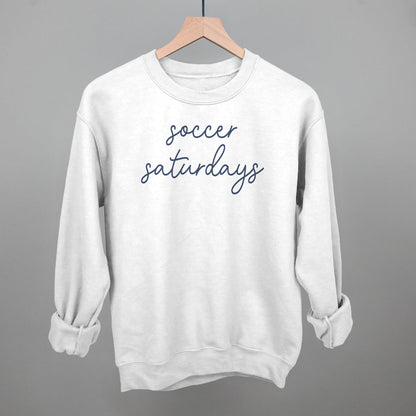 Soccer Saturdays Funny Sweatshirt in White – Ivy + Cloth