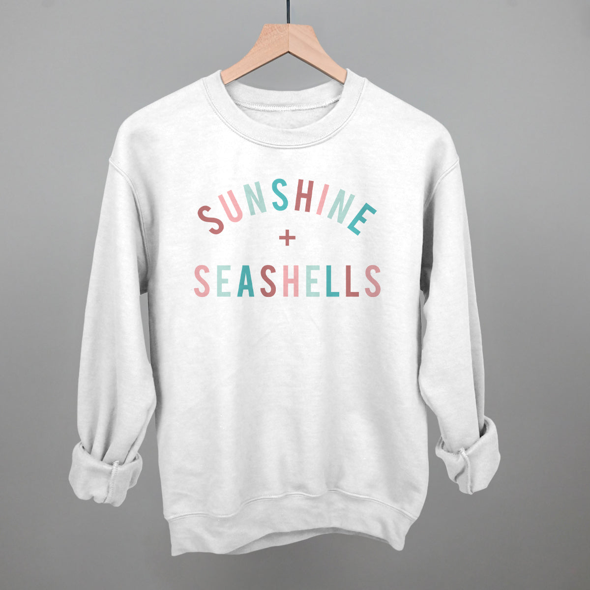 Sunshine + Seashells Funny Sweatshirt in White – Ivy + Cloth