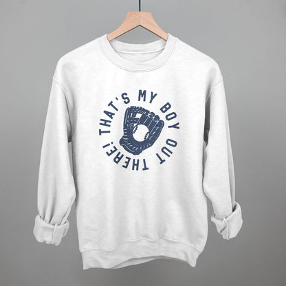 That's My Boy Out There Funny Sweatshirt in White – Ivy + Cloth