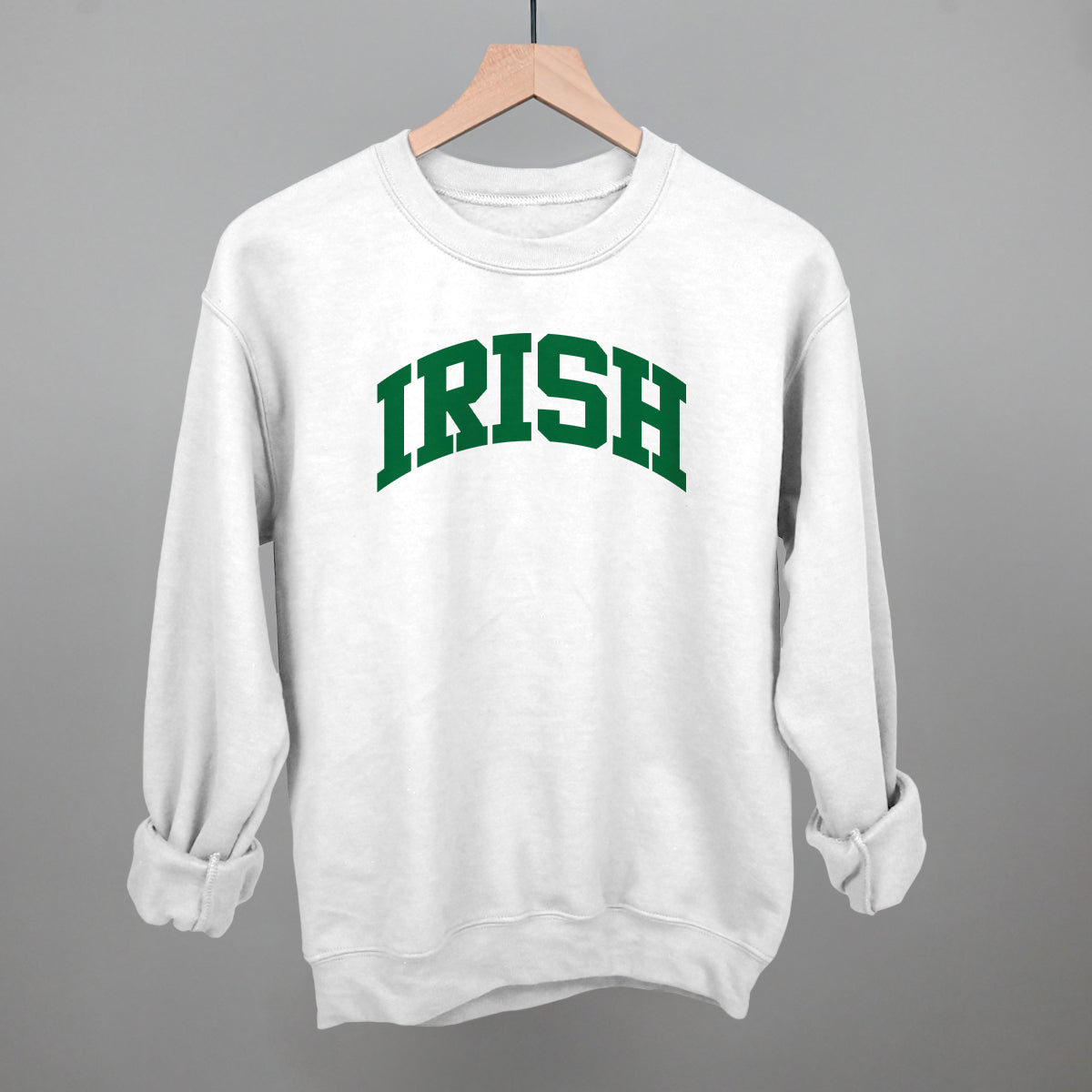 Irish Collegiate Funny Sweatshirt in White – Ivy + Cloth