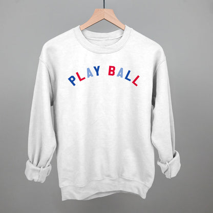 Play Ball Arc (White) Funny Sweatshirt in White – Ivy + Cloth