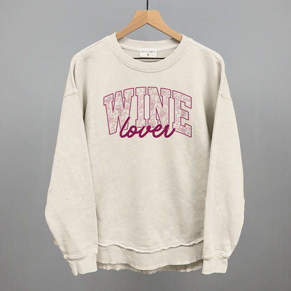 Wine Lover graphic top in Tapioca