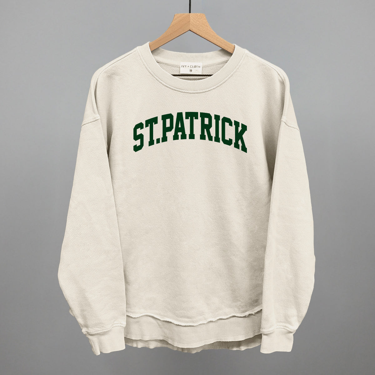 St.Patrick Arch Funny Oversized Terry Poncho in Tapioca – Ivy + Cloth