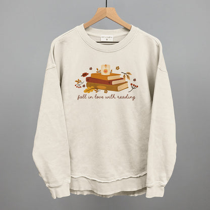 Fall In Love With Reading Funny Oversized Terry Poncho in Tapioca – Ivy + Cloth