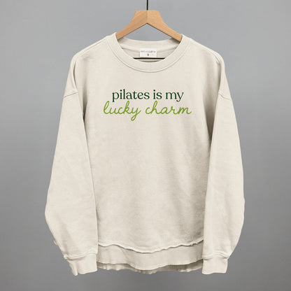 Pilates Is My Lucky Charm St. Patrick's Day graphic top in Tapioca