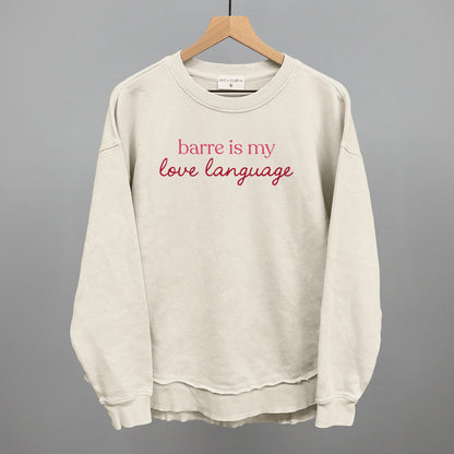 Barre Is My Love Language Funny Oversized Terry Poncho in Tapioca – Ivy + Cloth