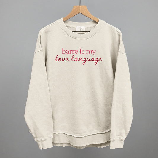 Barre Is My Love Language Funny Oversized Terry Poncho in Tapioca – Ivy + Cloth