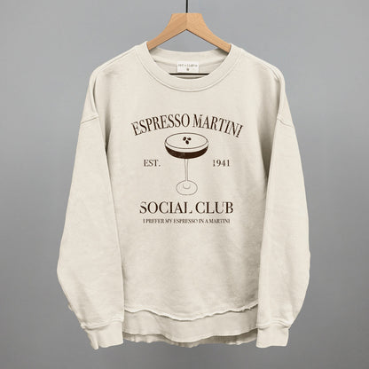 Espresso Martini Social Club Funny Oversized Terry Poncho in Tapioca – Ivy + Cloth