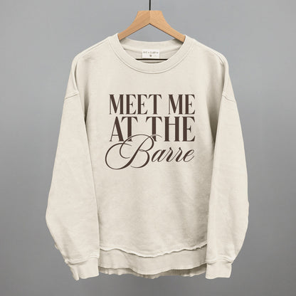 Meet Me At The Barre Funny Oversized Terry Poncho in Tapioca – Ivy + Cloth