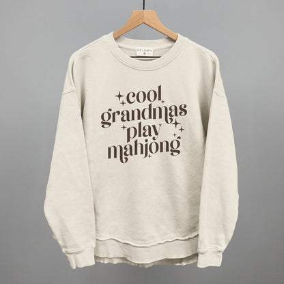 Cool Grandmas Play Mahjong graphic top in Tapioca
