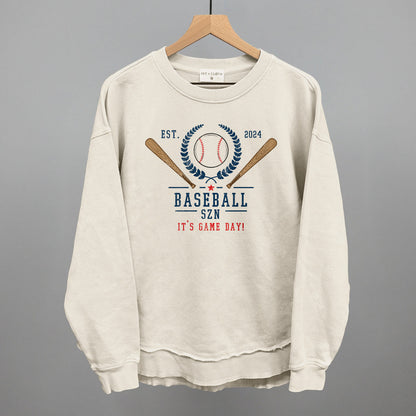 Baseball Szn Funny Oversized Terry Poncho in Tapioca – Ivy + Cloth